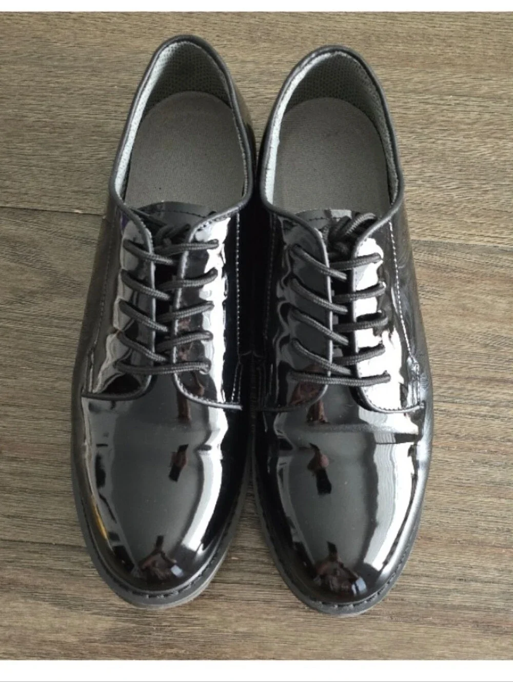 Rothco Black Patent Leather Hi Gloss Military Dress Uniform Shoes, Size 12W